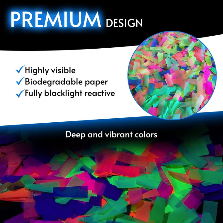 20000 Pieces Glow King Blacklight Reactive Paper Confetti