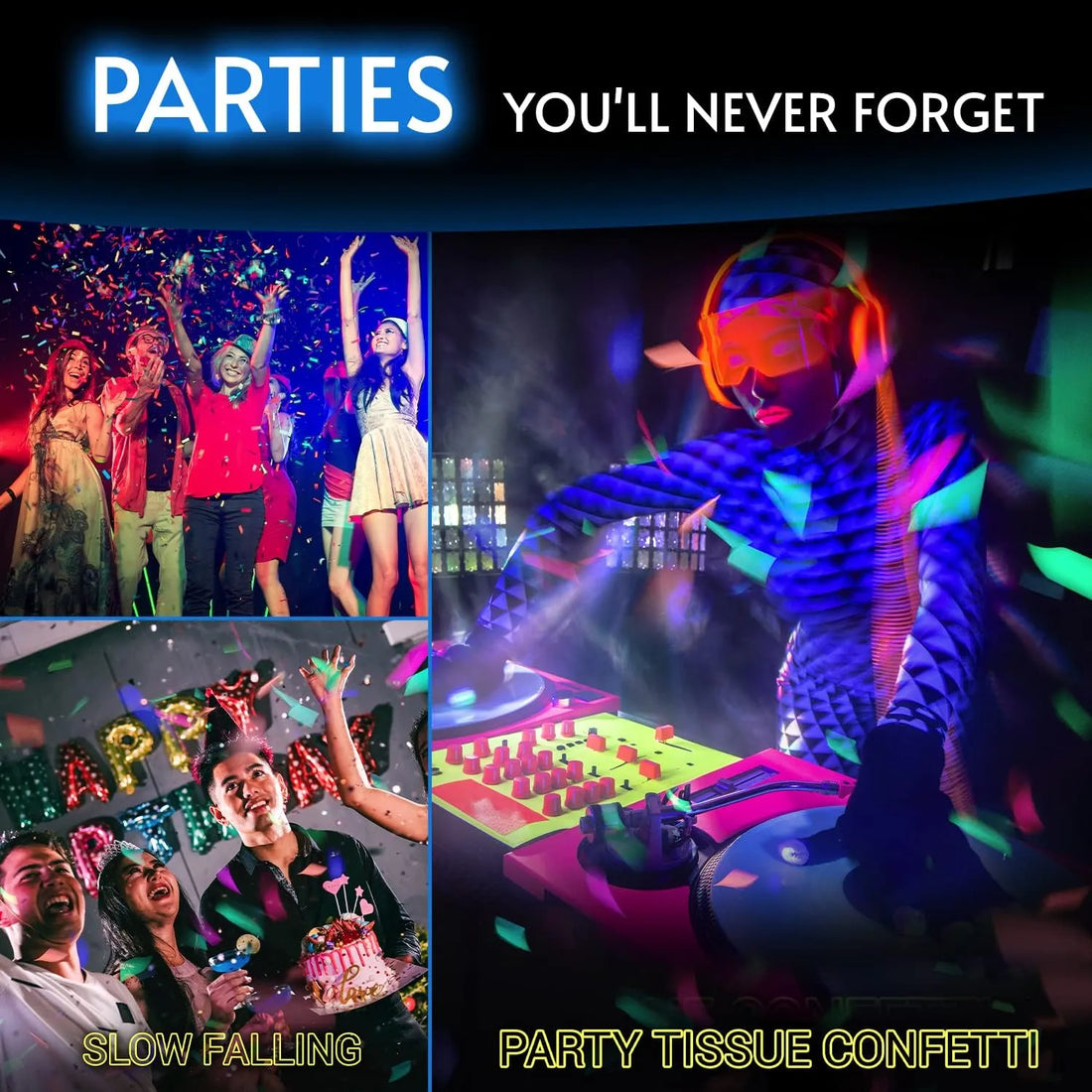 20000 Pieces Glow King Blacklight Reactive Paper Confetti