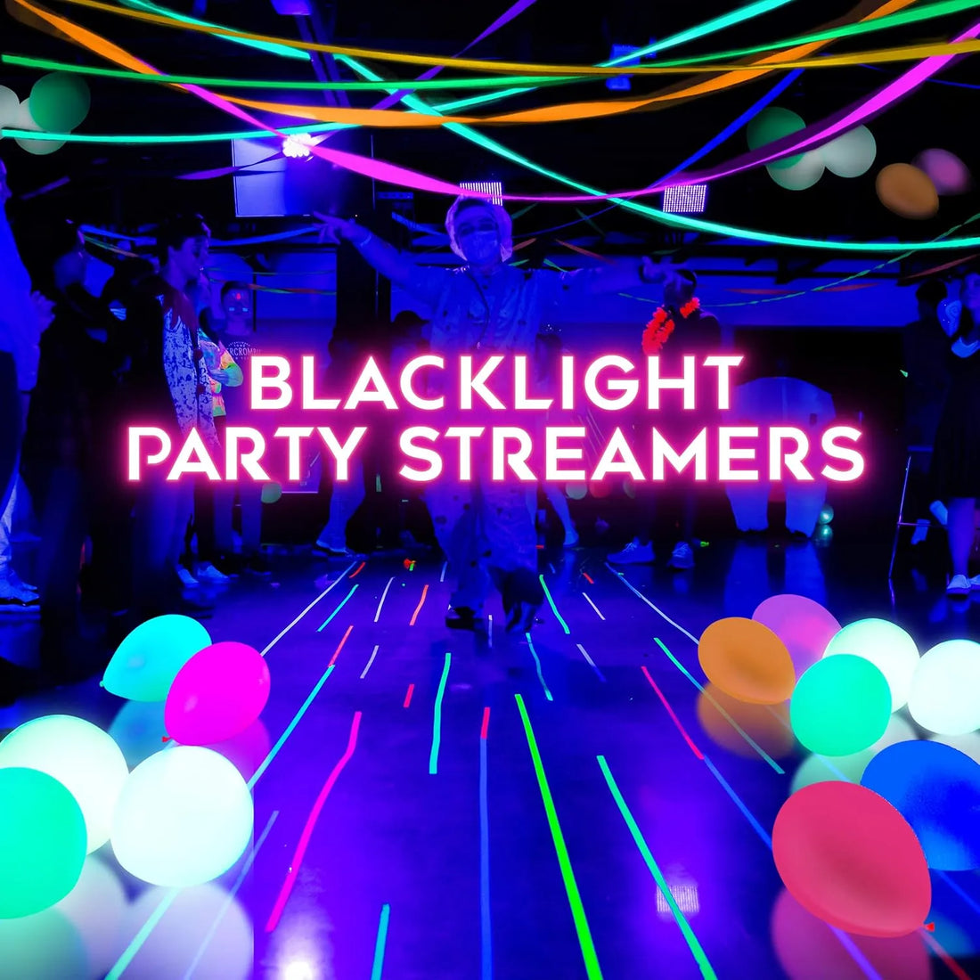 Glow King Black Light Streamers | 8 Pack of 100ft Fluorescent Rolls
