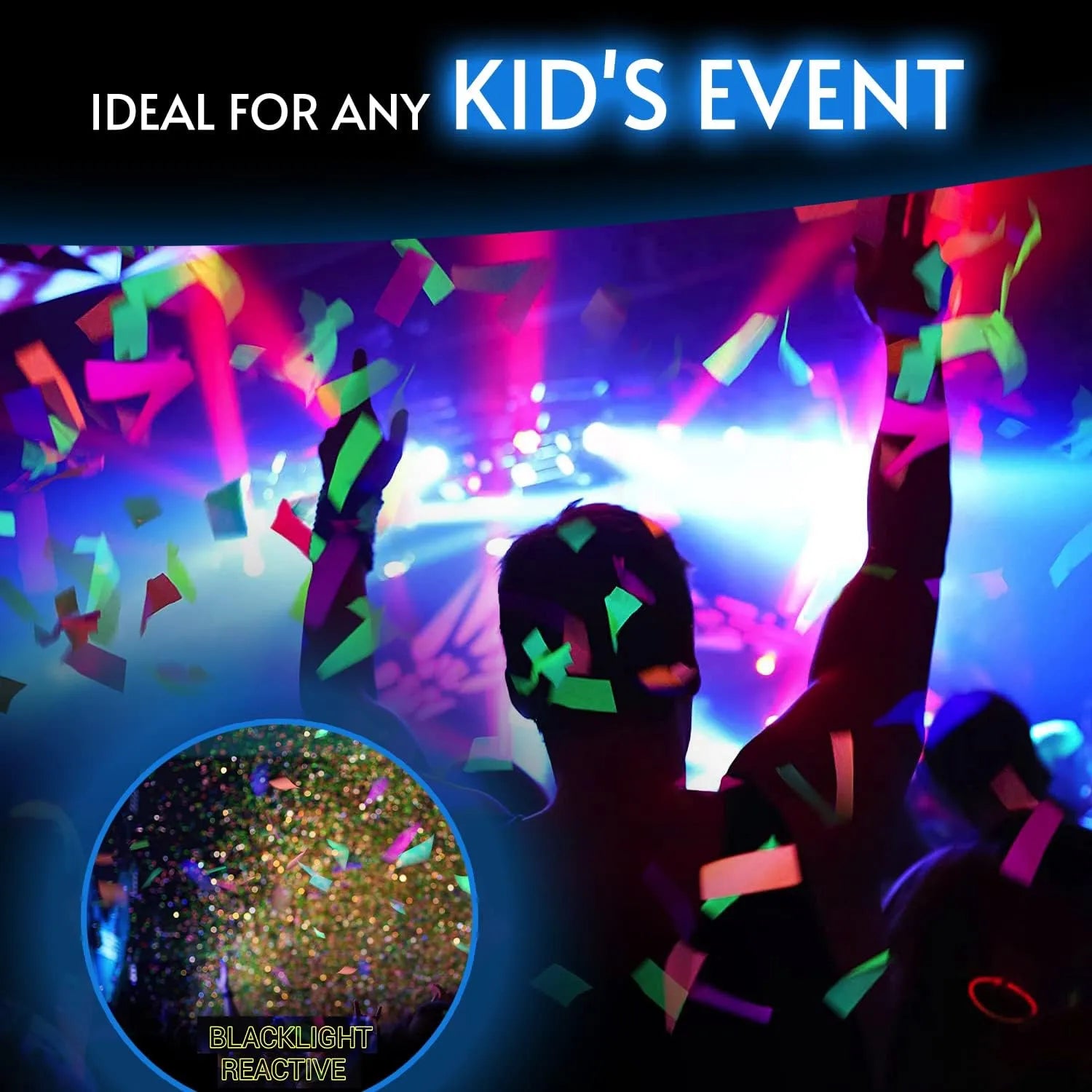 20000 Pieces Glow King Blacklight Reactive Paper Confetti
